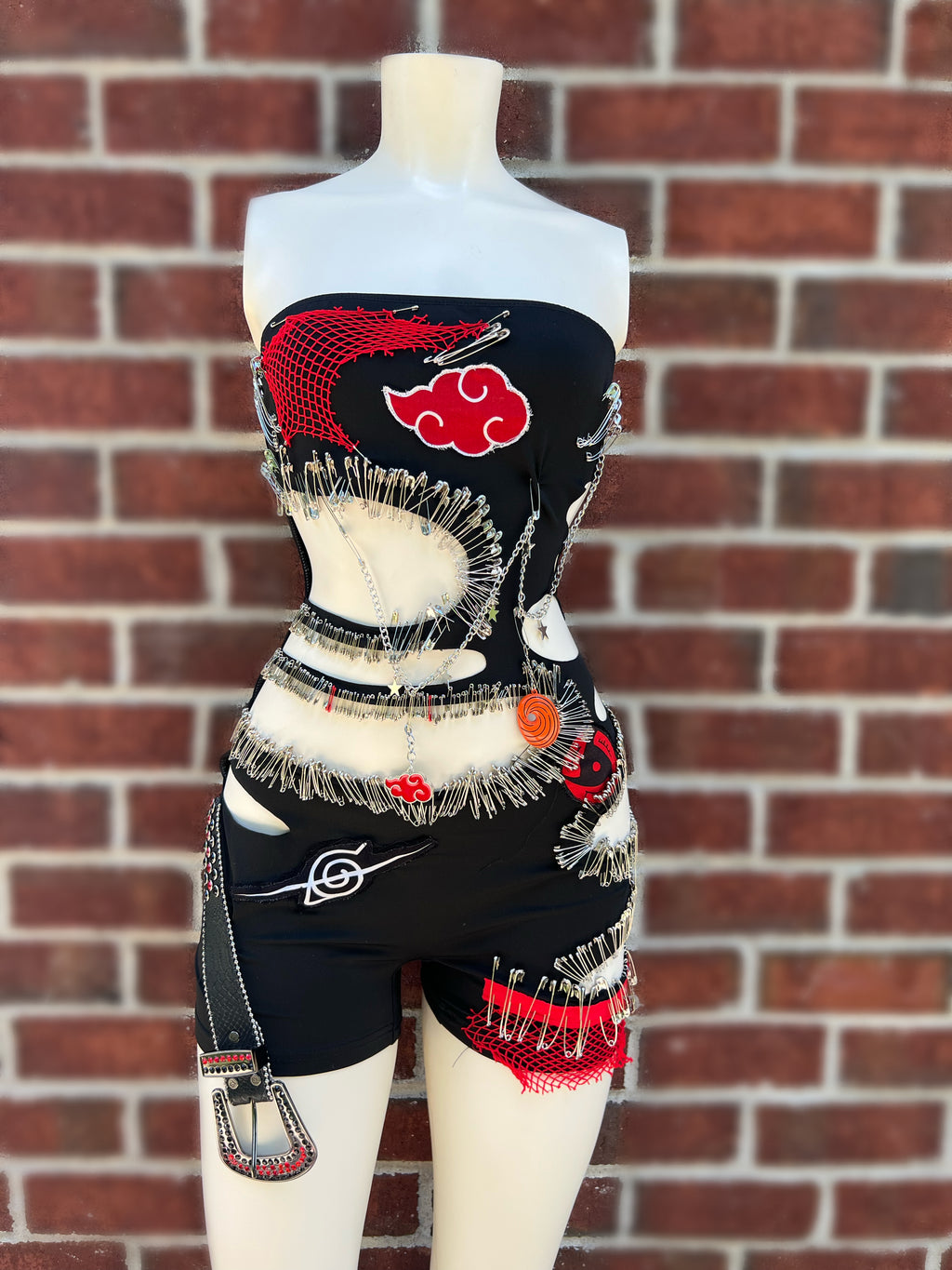 Heavy metal akatsuki romper