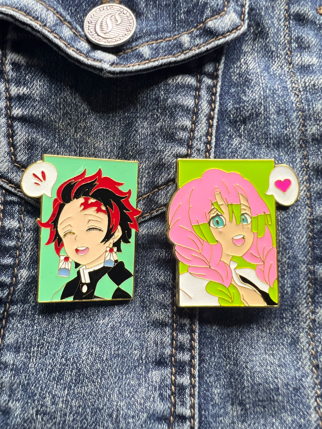 2pack Demon slayer pins