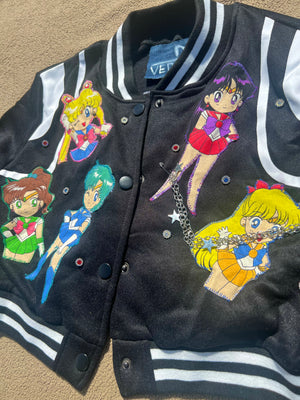 Sailor moon jewel crop bomber