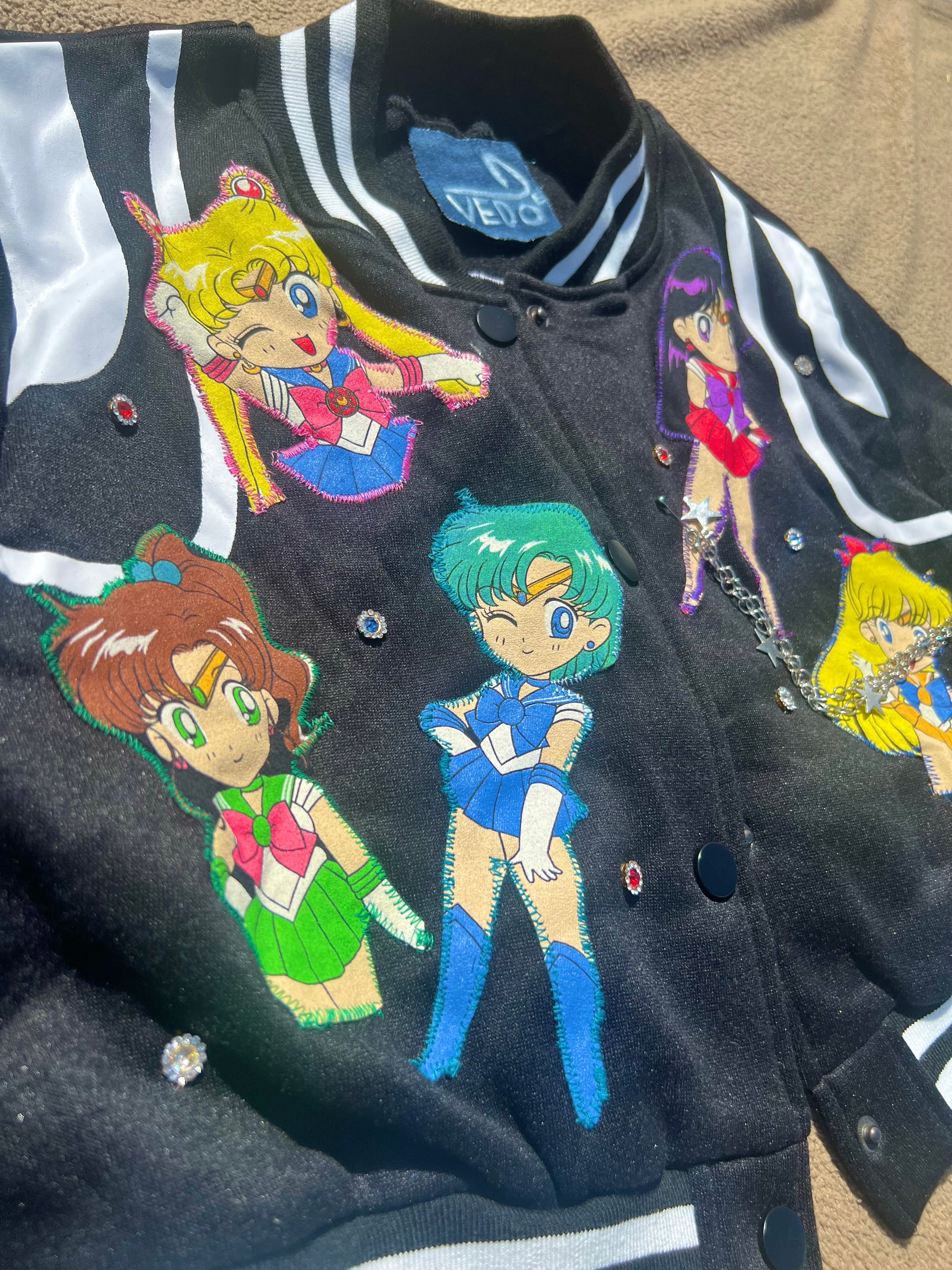 Sailor moon jewel crop bomber