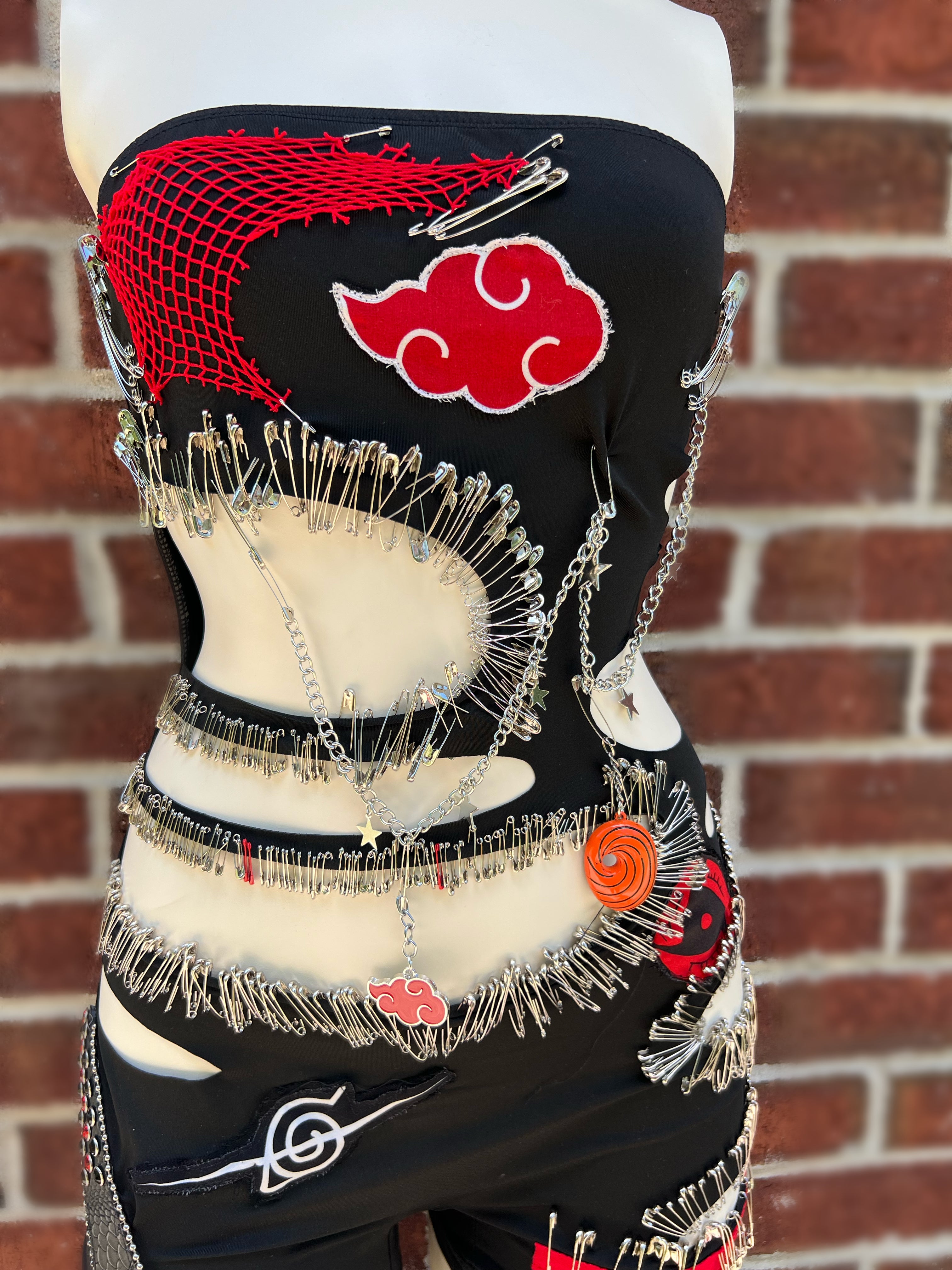 Heavy metal akatsuki romper