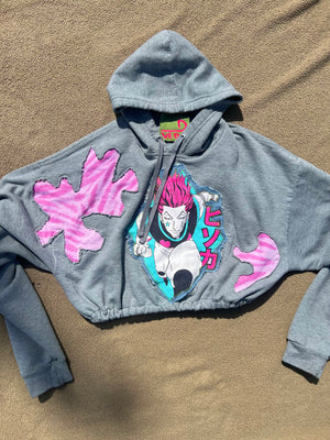 Hisoka crop hoodie