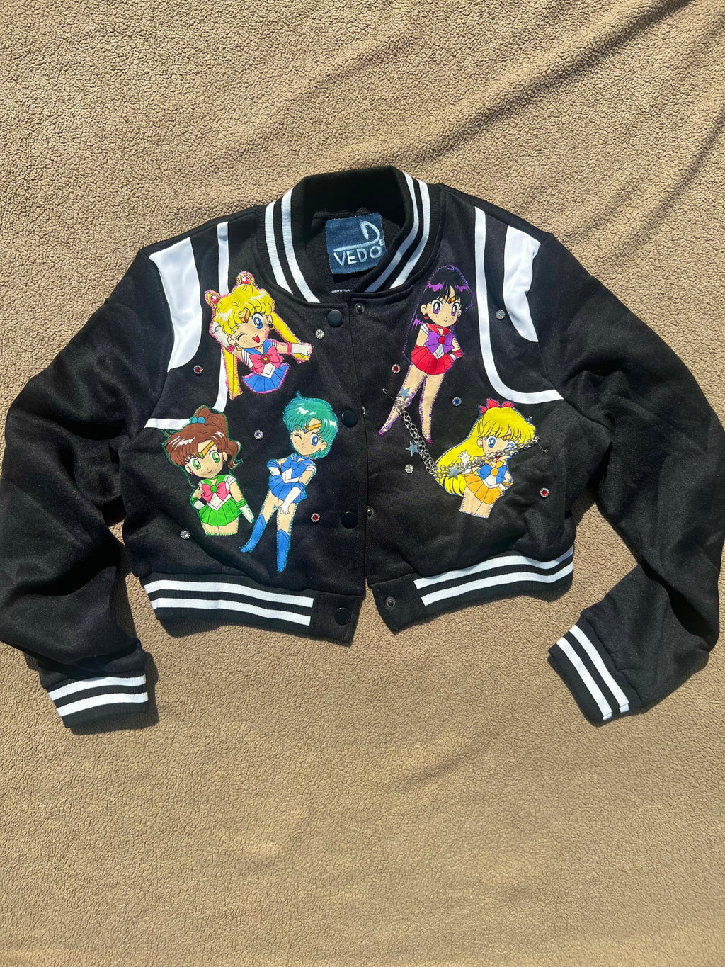 Sailor moon jewel crop bomber