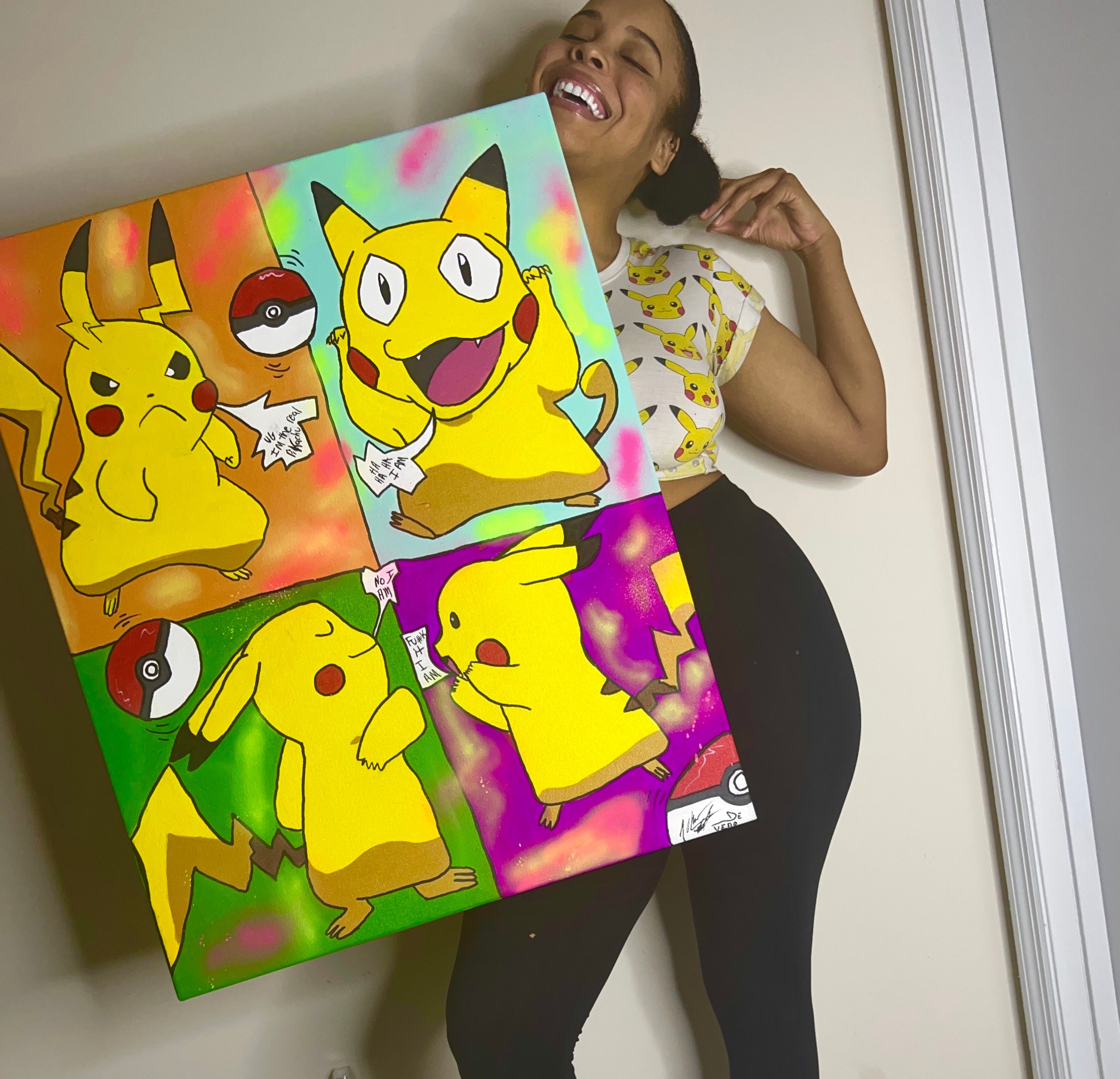 No I’m pikachu painting