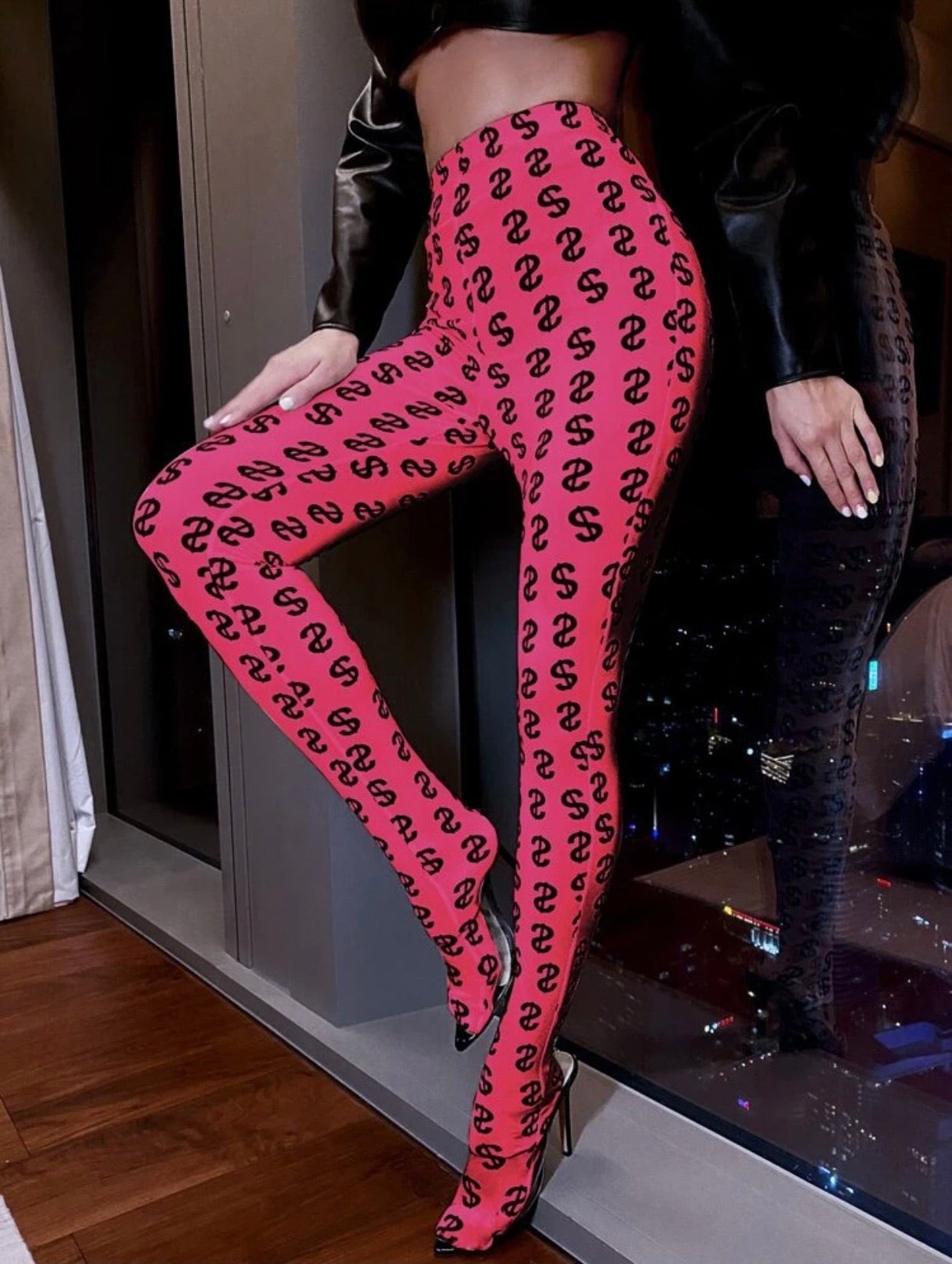 Hot pink Gold digger leggings